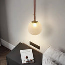 Axyaa Glass Ball Pendant Light for Bedroom, Study, and Dining Room