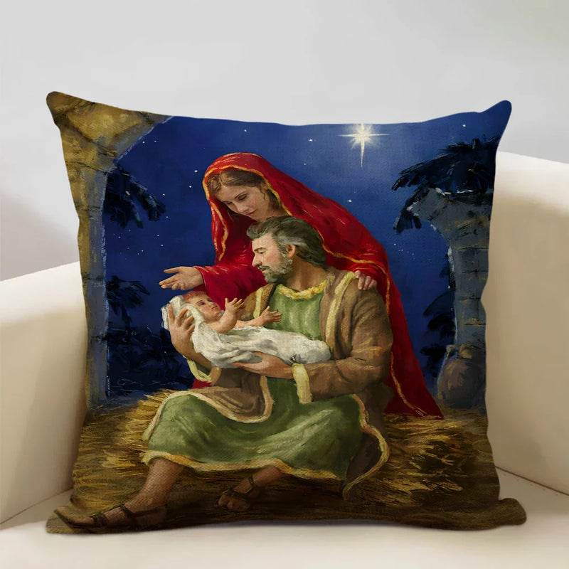 Jesus Decor Pillow Cover 45x45cm Home Sofa Art Decor Gift Axyaa