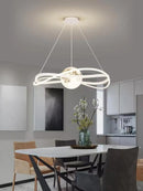 Axyaa Smart Chandelier: Modern Minimalist Pendant Light for Living Room, Bedroom, and Restaurant