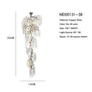 Axyaa Crystal Branch Hanging Chandelier for High Ceilings Staircase Loft/Branch Chandelier