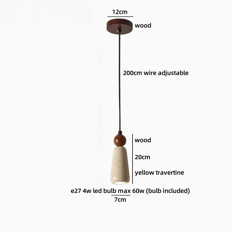 Axyaa White Glass Ball LED Pendant Lights with Wooden Base