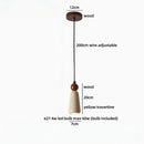 Axyaa Terrazzo Wood LED Pendant Light Glass Ball Hanging Lamp