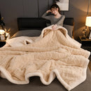 Axyaa Winter Plush Fleece Blanket - Cozy Sofa Quilt for Office and Home