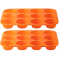 Axyaa Silicone 12-Hole Round Mold for Baking Cupcakes and Cookies
