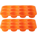 Axyaa Silicone 12-Hole Round Mold for Baking Cupcakes and Cookies