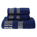 Axyaa Luxury Embroidered Cotton Towels Set - 3 Pieces