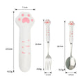 Axyaa Cat Paw Stainless Steel Cutlery Set with Storage Box