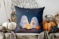 Axyaa Cute Ghosts Campfire Halloween Pillow Cover