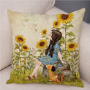 Axyaa Fairy Tale World Pillowcase: Cartoon Pattern Decor for Living Room or Children's Room