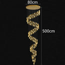 Axyaa Crystal Chandelier Stair Pendant Lamp Living Room Pendant Lights Interior Lighting