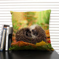 Axyaa Cute Dog Cat Pattern 45x45cm Linen Pillowcase for Living Room Sofa