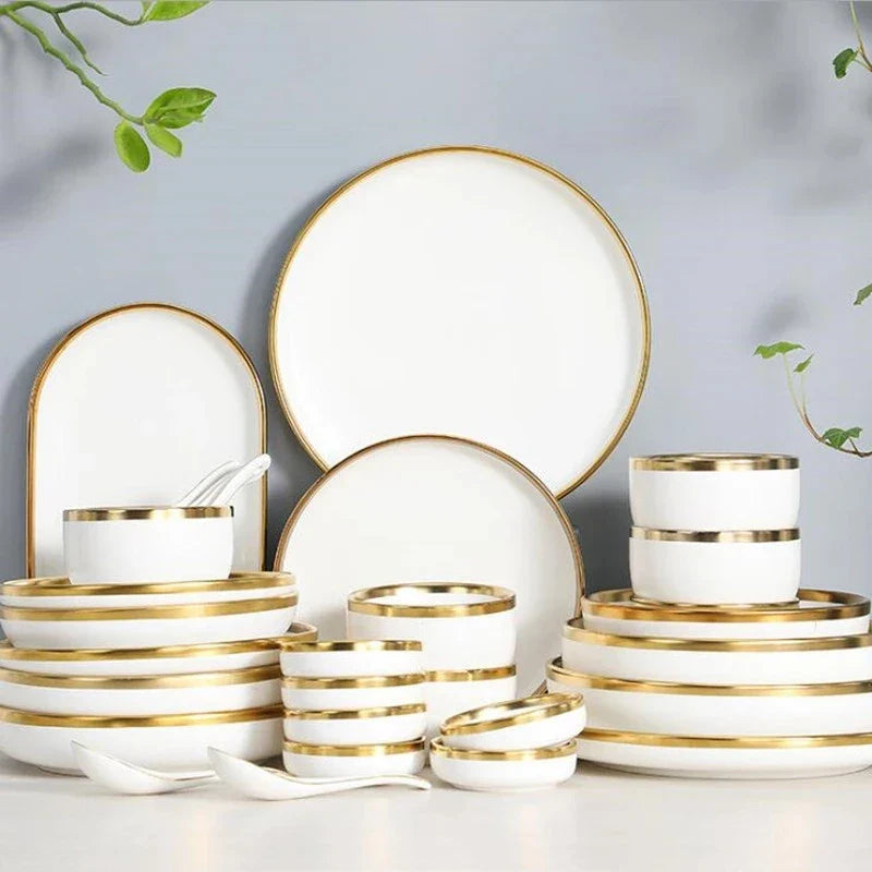 Axya Quality Ceramic Dinner Plate Set for Home and Restaurant