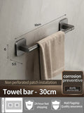 Axyaa Towel Bar/Hook/Rack - Easy Installation, No Wall Drilling
