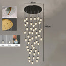 Axyaa Crystal Chandelier Stair Pendant Lamp Living Room Pendant Lights