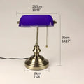 Axyaa Yellow Glass Desk Lamp - Retro Design LED Table Light for Home Office Bedroom