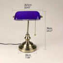 Axyaa Yellow Glass Desk Lamp - Retro Design LED Table Light for Home Office Bedroom