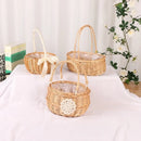 Axyaa Willow Rattan Bride Flower Basket with Handle, Hand-Woven Weaving Basket