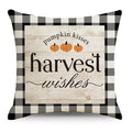 Axyaa Autumn Pumpkin Cushion Cover 18x18 Inches - Modern Thanksgiving Decor Pillowcase