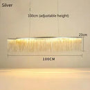 Axyaa LED Tassel Pendant Chandelier: Modern Luxury Chain Lamp for Hotel Lobby & Living Room
