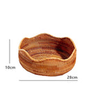 Rattan Basket Snack Bread Fruit Tray by Axyaa