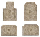 Axyaa Bohemian Style Car Foot Mat Home Rug Set Anti-slip American Retro Rugs