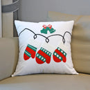 Axyaa Christmas Embroidered Pillowcase - Decorative Sofa Cushion Cover
