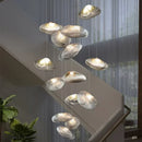 Axyaa Modern Glass LED Chandelier for Home Dining Room and Bar