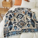 Axyaa Rabbit Velvet Yarn Fringed Shawl Blanket - Luxurious and Cozy