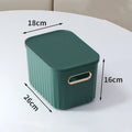Axyaa Solid Color Storage Box with Cover - Household Organizer for Snacks, Cosmetics, Toys, Clothes