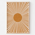 Axyaa Geometric Sun Moon Stars Canvas Print for Modern Bohemian Nursery Wall Art