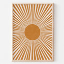 Axyaa Geometric Sun Moon Stars Canvas Print for Modern Bohemian Nursery Wall Art