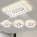 Axyaa Round Square LED Ceiling Fan Chandelier for Living Room Bedroom