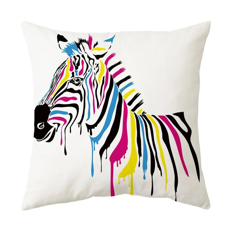 Axyaa Wild Animal Pillow Cover 45*45cm - Decorative Cushion for Living Room, Sofa, Car