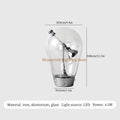 Axyaa Industrial Glass Desk Lamp - Touch Switch, Bedroom Table Light