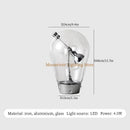 Axyaa Industrial Glass Desk Lamp - Touch Switch, Bedroom Table Light