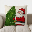 Axyaa Snowman Wreath Christmas Decor Pillow Cover