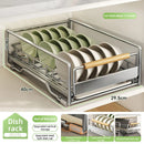 Axyaa Tableware Organizer Dish Drainer Rack, Countertop Shelf & Cabinet Storage