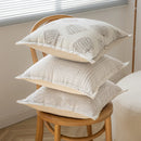 Axyaa Beige Throw Cushion Cover 45X45 - Square Pillowcases