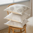 Beige Square Pillowcase 45X45 - Axyaa Decorative Cushion Cover for Sofa & Headboards
