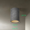 Axyaa Red Cement Downlight: Nordic Grey Led Ceiling Spotlight for Bedroom