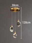 Axyaa Crystal Chandelier Pendant Light for Living Room, Dining Room, and Ceiling - Indoor Luxury Lighting