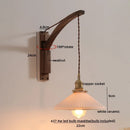 Axyaa Nordic LED Wall Sconce Walnut Copper Stair Light - Modern Home Decor