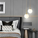 Axyaa Glass Ball Pendant Chandelier: Nordic Style Lighting for Home Decor