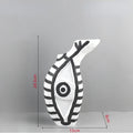 Axyaa Abstract Geometric Eye Pattern Resin Vase - Room Decoration Accessories