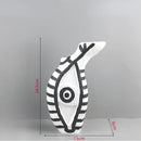 Axyaa Abstract Geometric Eye Pattern Resin Vase - Room Decoration Accessories