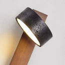 Axyaa Black Travertine Wooden LED Wall Lamp - Modern Indoor Lighting