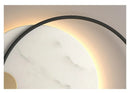 Axyaa Round Black Metal LED Wall Lamp for Modern Decor