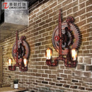 Axyaa Industrial Gear Water Pipe Wall Lamp Retro Style Decorative Hanging