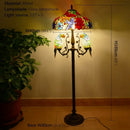 Axyaa Tiffany Stained Glass Floor Lamp for Retro Country Living Room and Bedroom