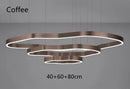 Axyaa Modern Terraces Chandelier Indoor LED Pendant Lamps in Coffee/Gold for Living Room